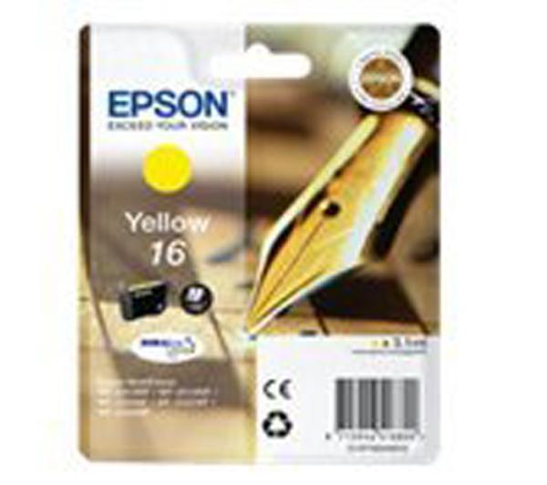 Blækpatron fyldepen 16 - gul - op til 165 sider (C13T16244010)