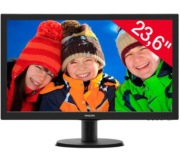 V-Line 243V5LHAB - sort - 23,6" Full HD LED-skærm