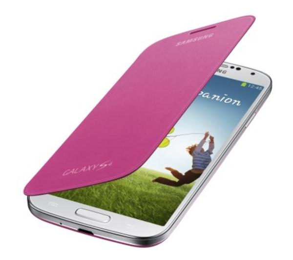 Flip cover Origine til Galaxy S4 I9505 - Rosa - Klap etui
