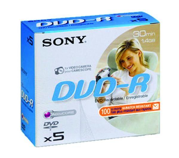 DVD-R 30min 1,4 Gb (pakke med 5)