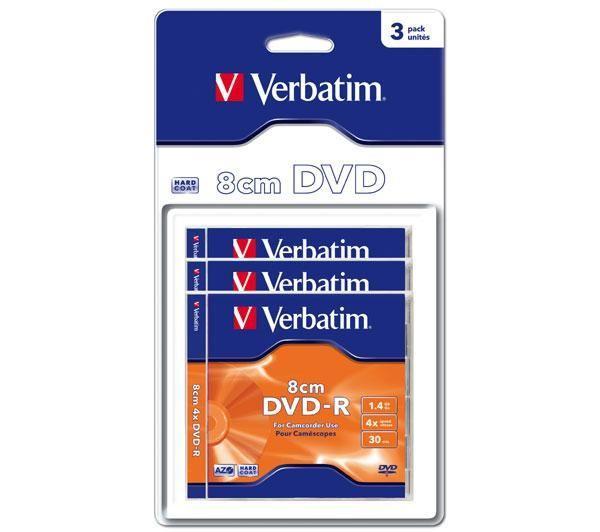 DVD-R (8cm) 30 min/1.4 GB 4x (3 stk.)