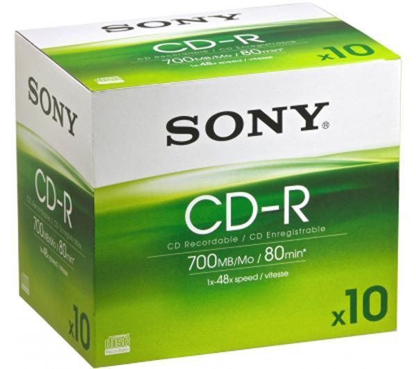 CD-R 700 MB - 10 enheder - Slim box (10CDQ80SS)