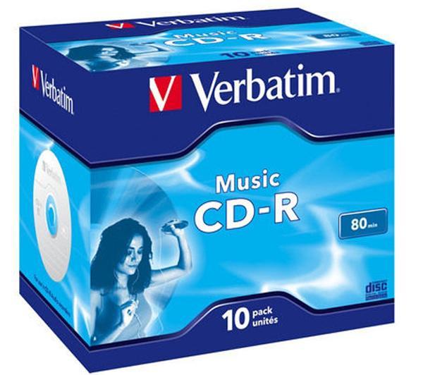 Pakke med 10 CD-R Audio MusicLifePlus 80min 16x - Crystal Surface